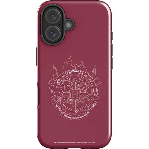 Wizarding Worlds Harry Potter Hogwarts Crest iPhone 16 Impact Case